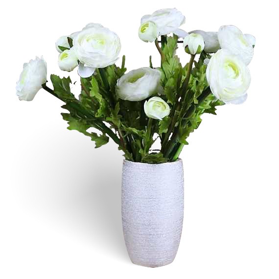 Pryskyřník bílá kytice 30cm | Dekorace